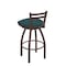 Holland Bar Stool Co 25" Low Back Swivel Counter Stool, Bronze Finish, Graph Tidal Seat 41125BZ022 - alternate 4